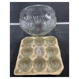 Jeanette Crystal Punch Bowl Set