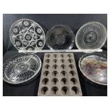 Glass Serving Platters, Cupcake Baking Tray