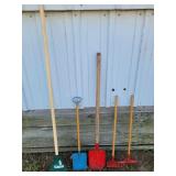 Long handled rack, children yard tools