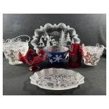 Christmas Platters, Candle Holders