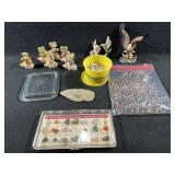 Natural Gems, Stones, Sea Shell, Bird Decor