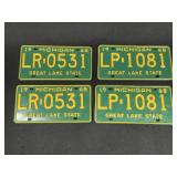 1968 Michigan License plates