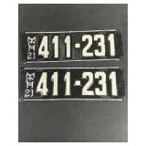 Michigan Plates 1921