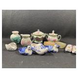 Nippon Tea Set, Holland Delft Blue Clogs, etc