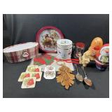 Santa Tins, Snowman Cookie Jar, Magnet, etc