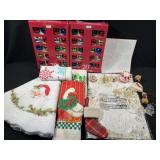 Christmas Ornaments, Towels, etc