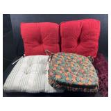 Throw blanket, pillows, seat pillows