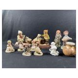Capodimonte Figures, "Dogs For Sale" Figure, etc