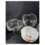 Vintage Candy Dishes Beaded Glass