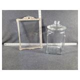 Glass Cookie Jar, Picture Frame