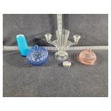 Depression Glass, Vase, Trinket Box