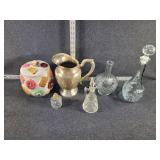 Silver Pitcher, Decanters, Cookie Jar