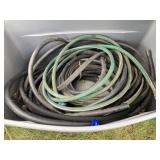Bin with Garden Hoses