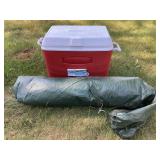 Rubbermaid Cooler, Tarp