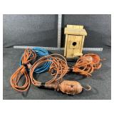 Bird House, Extension Cords with Lights