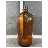 Vintage Amber Apothecary Bottle