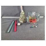 Ceramic Christmas Tree, Candle Sticks