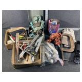 Flashlight, C-Clamp, Gloves, Triangle, etc