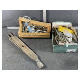 Lawn Mower Blades, Wooden Basket w/ Brackets