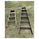 (2) Wooden Ladders, 4ft and 6ft