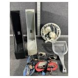 File Folder, Ratchet Straps & Wolf Statue