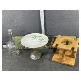 Man Cave Sign, Footed Plate, Glass Jar