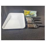 Paint Pan, Rollers & Brushes
