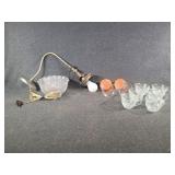 Light Fixture, Candles & Teacups