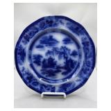 Antique Flow Blue Plate