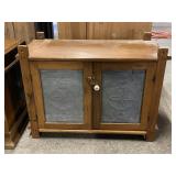 Small Cabinet with Punched Tin
