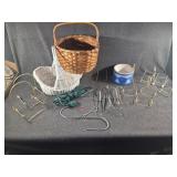 Wicker Baskets, Small Crock & Plate Holders