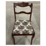 Wooden Chair with Floral Pattern