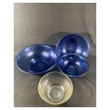 Pyrex Blue Mixing Bowls
