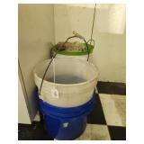 Buckets with Rocks for Garden Decor