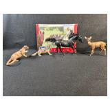 Breyer Flicka with Cougars and Deer