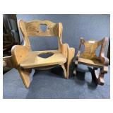 Wooden Doll Rocking Chairs