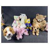 Large tote of stuffed animals