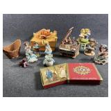 Music boxes, shelf decor