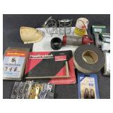 Boat tie downs, hinges, Emergency blankets