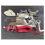 2hand saws, large ceiling hooks, and more