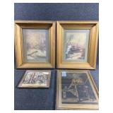 Lithograph print  A. Lincoln gold colored print