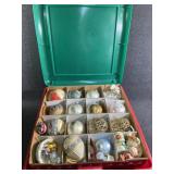 Christmas ornaments in Holiday Christmas box/tote