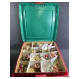Christmas ornaments in Holiday storage box / tote