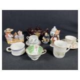 Teacups, figurines