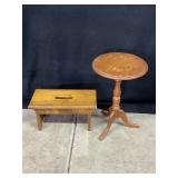 Round Side Table and Stool