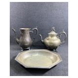 Teapots (2) w/tray