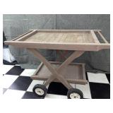 Wooden Rolling Cart