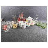 Drinking glasses, salt & pepper shakers, and more