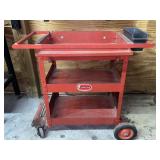 Red Metal Shop Cart