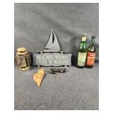 Vintage Lamp, Sail Boat Sign